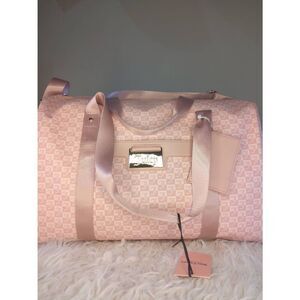 NWT JUICY COUTURE Heartless Weekender Travel Bag Pastel Rainbow Ombre